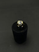 Anel Coração Pedra