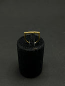 Anel Topo Reto Cravejado