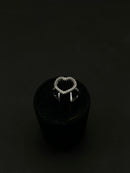 Anel Coração Cravejado