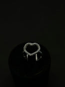 Anel Coração Cravejado