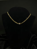 Chocker Grumê Com Solitário